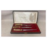 Vtg CASE Stag Horn Knife Carving Set