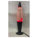 Electric Lava Lamp with Black Base, Red Wax