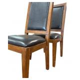 4 Wooden Dining Chairs with Padded seats