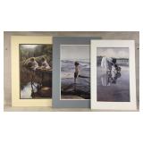 Ray Swanson Matted Prints Children at Play