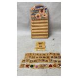 Wooden Perpetual Calendar with Sunflower Design