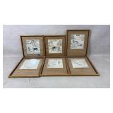 Framed Ink Prints in Bamboo Frames