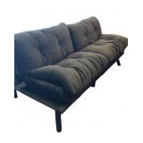 Clean Twin Modern Black Futon Sofa