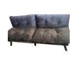 Clean Twin Modern Black Futon Sofa
