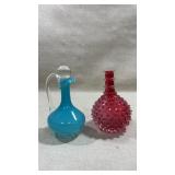 antique Beaumont Glass Co Cranberry Ruby Hobnail