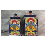 (2) Handmade and Handpainted Mexican Talavera