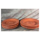 Espaï¿½a Hand-painted Brick Red Large Dinner and