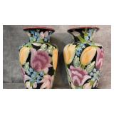 (2) Lesal Studio Large Ceramic Hand-painted