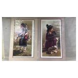 2 Ray Swanson Matted Prints Indian Girl