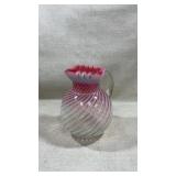 vintage Northwood Cranberry Swirl Rubina glass