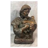 Vintage 1977 Bronze-toned Jesus Holding Lone