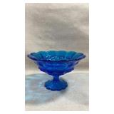 vintage Fenton Art Glass pedestal compote bowl i