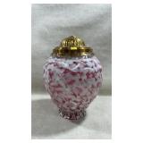 vintage Fenton-style pink and white slag glass