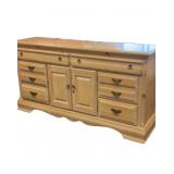 Pine Wood 8 Drawer Dresser