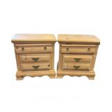 2 Pine Wood Nightstands