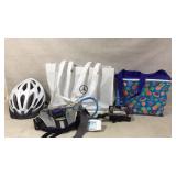 Bike helmet, hydration bag and more