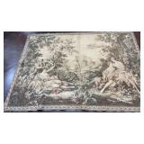 vintage French tapestry featuring an "Amours