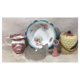 Vintage Hen(no basket), Antique Bowl,MASONS Vista