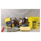 Car Cleaning Kit With Bucket and Cleaning Supplies