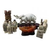 Oriental Resin Wise Men, Stone Stamp Seals & more