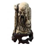 Antique Chinese Carved Bone Shou Lao figure