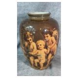 Vintage Enesco Imports Flower Pot with Cherubs