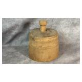 Antique Carved Wooden Farmhouse Butter