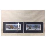 Signed Prints With Fantasy Ice Skating Theme