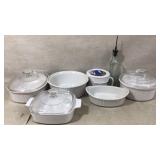 CorningWare White Bakeware Set With Glass Lids