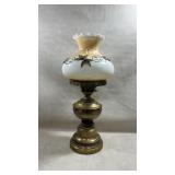vintage electric hurricane table lamp featuring a