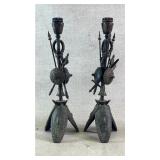 Ornamental Metal Tripod Candle Holders