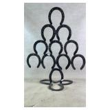 rustic handmade horseshoe Christmas tree sculpture