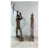 (2) E. Simeon & Andre Lafontant hand carved