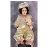 Antique 1920ï¿½s Boudoir or Bedroom Doll in Yellow