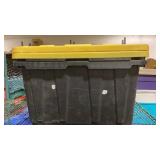 HDX 27-Gallon Tough Tote Storage Bin w/ Yellow Lid