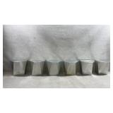 Set of 6 brushed silver abstract shelfï¿½s