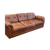 Mid Century Brown 3 Seater Sofa