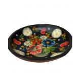 Hand Painted Folk Art Mexican Batea Tole Tray