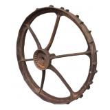 Large Cast Iron Spoked Industrial Wheel