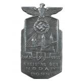 WWII German Kreistag der NSDAP Bonn badge