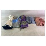 Six Assorted Scarves in Various Materials