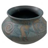 Signed southwestern kokopelli pottery jar