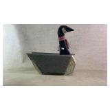 Vintage hand carved duck statue by tender heart