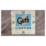 Vintage Guth Lighting Clock made by Pam Clock Co.