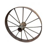 Rustic Metal Wagon Wheel with Spokes