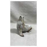 vintage handmade ceramic sea lion figure
