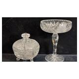 Antique American Brilliant Period Compote Dish,