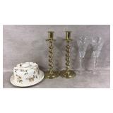 Waterford cups, candle holders and more