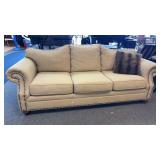 Nail Head Trim Upholstered Sofa see notes