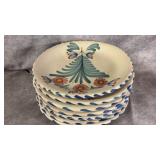 Set of 7 Vintage Hand-painted Mexican Talavera
